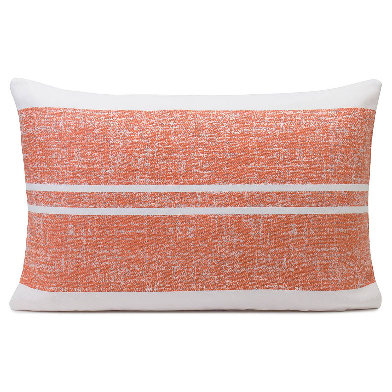 home24 Kussensloop Java oranje/abrikoos gestreept mixweefsel B: 40 cm, L: 60 cm