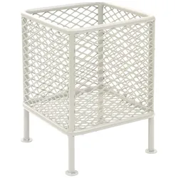Windlicht Haru aus Metall 21x21x31 cm - Pearl White