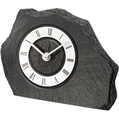 Tischuhr AMS "T1104", schwarz, Tischuhren, Schiefer, Wohnzimmer, Esszimmer