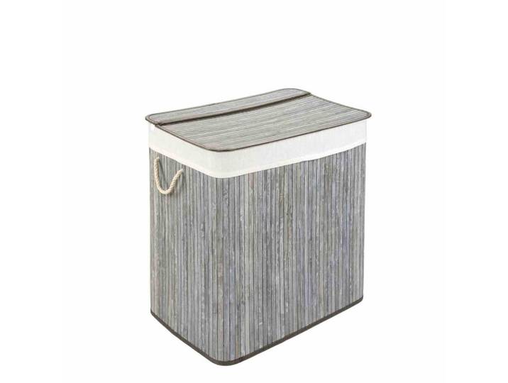 WohnDirect Wäschekorb MIT Deckel Bamboo, Anthrazit, Naturmaterialen, 52x60x32 cm, Haushalt & Reinigung, Wäschepflege, Wäschekörbe & Wäschetonnen