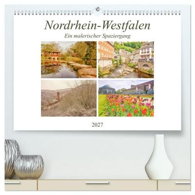 Nordrhein-Westfalen - Ein malerischer Spaziergang (hochwertiger Premium Wandkalender 2027 DIN A2 quer), Kunstdruck in Hochglanz
