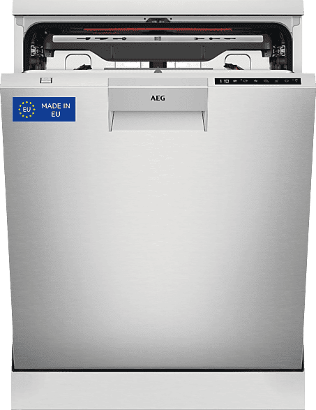 REACONDICIONADO Seminuevo Excelente Lavavajillas - AEG FFB76717PM, 14 servicios, 9 programas, 60 cm, Tercera bandeja, programa ExtraHygiene, Inox