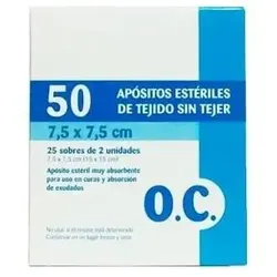 O.c Compresa Estéril Tejido Sin Tejer 7,5cmx7,5cm 20uds