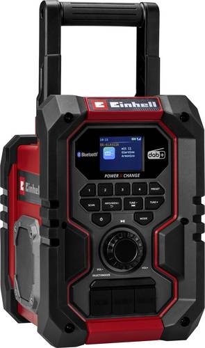 Einhell TE-CR 18 Li Akku-Radio DAB+, FM Bluetooth, AUX, USB Rot/Schwarz