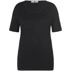Rundhals-Shirt Anna Aura schwarz, 42