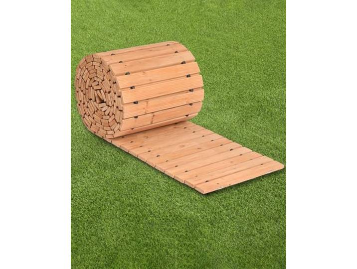 VEVOR Chemin de Jardin en Bois\, 727x43 cm\, Allée de Jardin Droite Déroulante Antidérapante Décorative en Cèdre avec Connexion par Câble Métallique\, pour Fêtes\, Mariages\, Cour\, Terrasse\, Extérieur