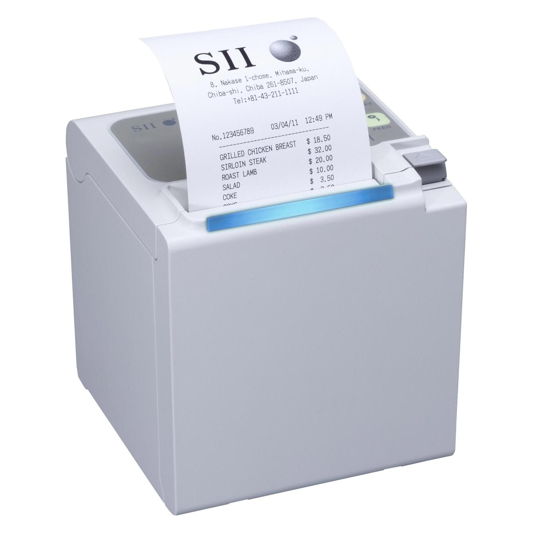 Seiko POS-Drucker, RP-E10-W3FJ1-E-C5, Top Exit, Ethernet, weiss, inkl. Netzteil und AC-Kabel (EU) (Ethernet) (22450052)