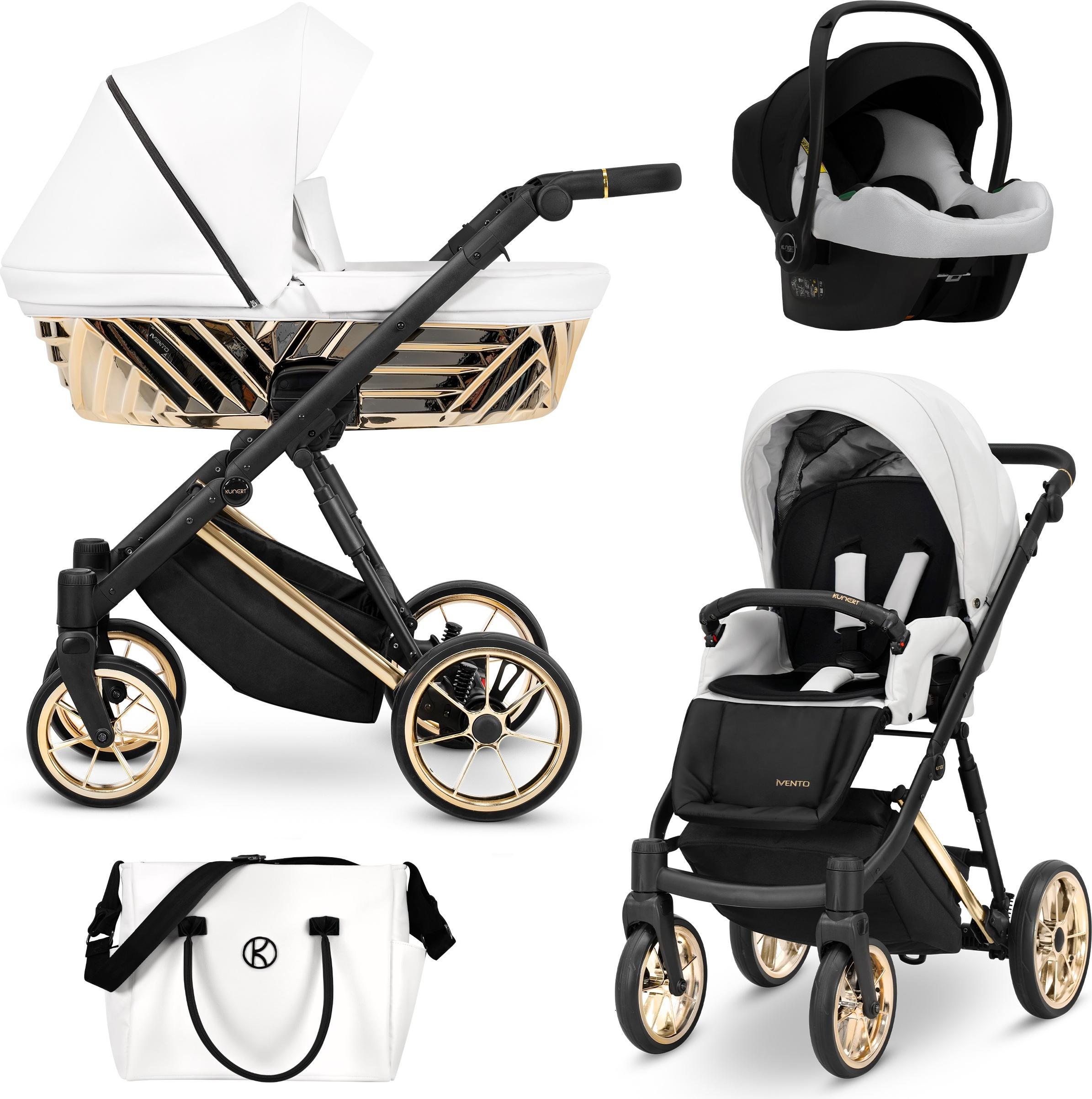 Kinderwagen Kunert Ivento Glam Premium 3in1 - Farbe: Weißperlmutt