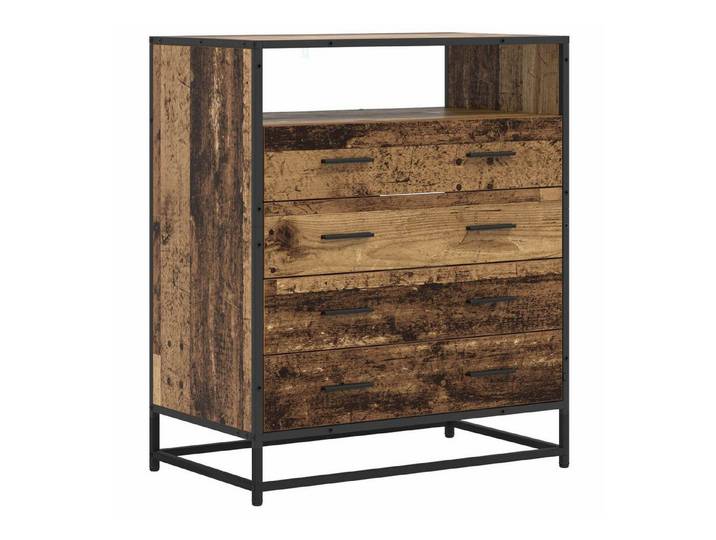 vidaXL Kommode Schubladenschrank 4-Schublade Altholz 70 x 41 x 83,5 cm (1 St), Schubladenschrank 4-Schublade Altholz 70 x 41 x 83,5 cm