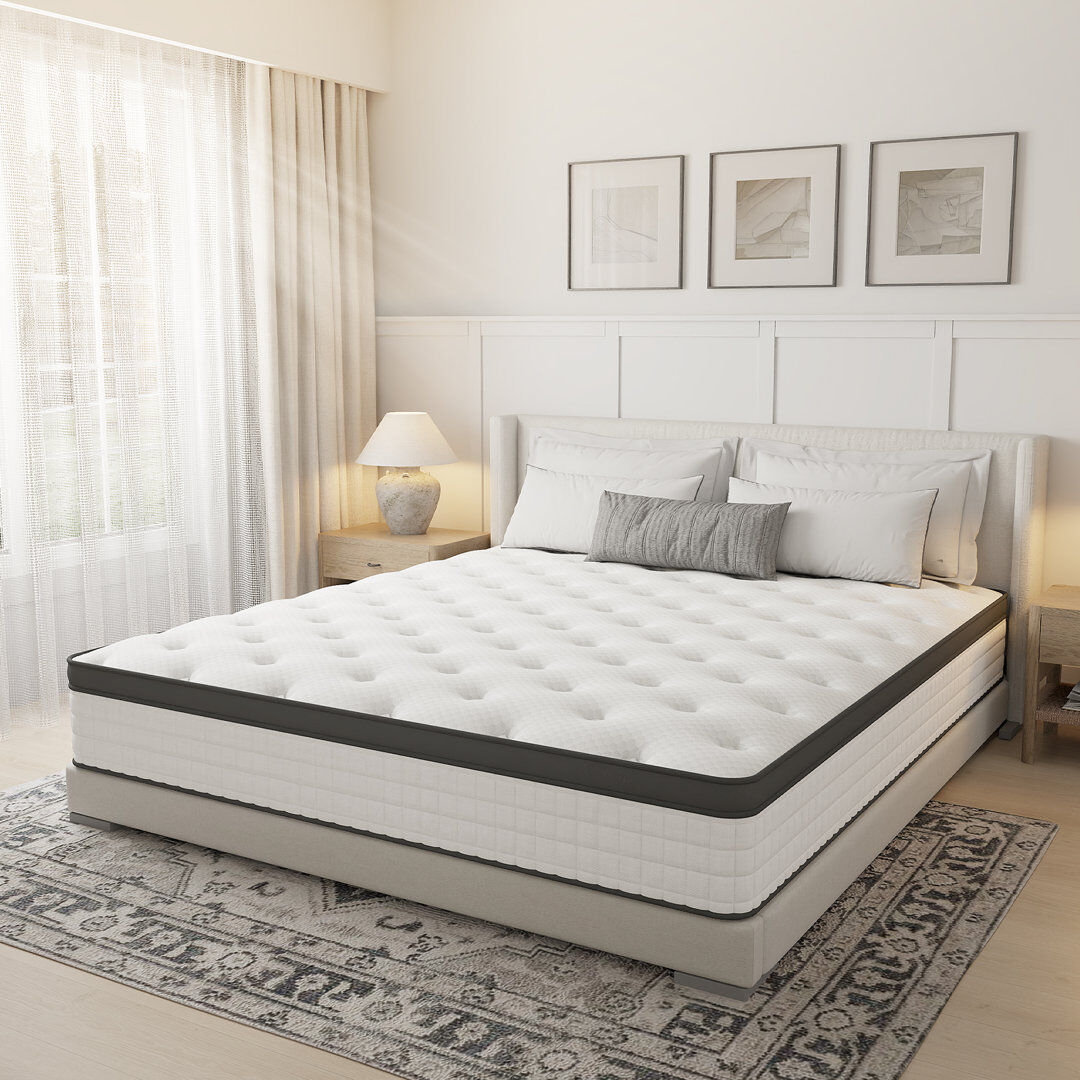 Rattrix 23cm Memory Foam Mattress Pocket Sprung Hybrid Mattress Kingsize