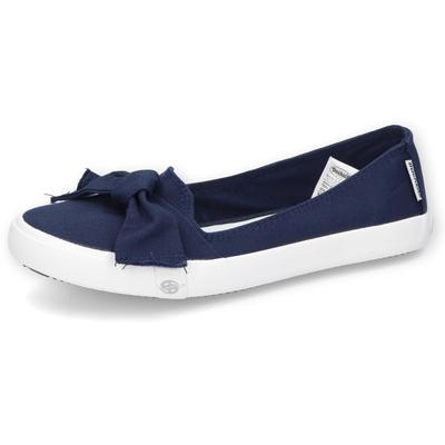 Ballerina DOCKERS BY GERLI, Damen, Gr. 38, Textil, blau (dunkelblau), Schuhe Ballerina, Freizeitschuh mit auffälliger Schleife