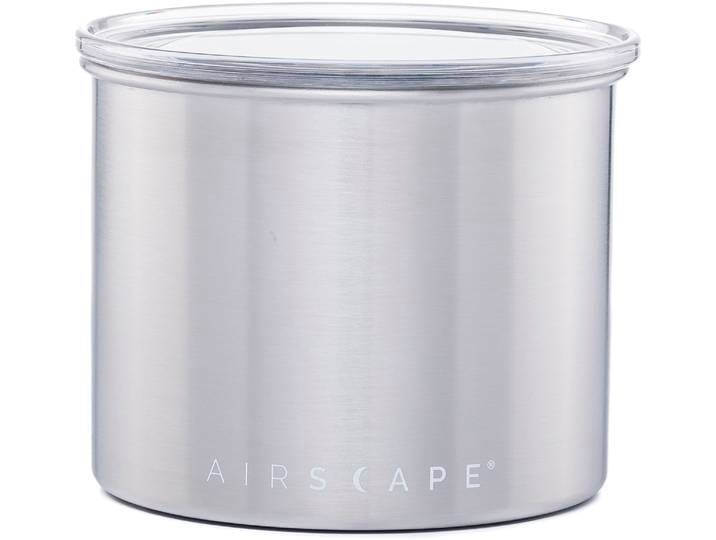Vorratsdose AIRSCAPE Airscape , silber, B:12,1cm H:14cm L:12,1cm Ø:12,1cm, Edelstahl, Kunststoff, Lebensmittelaufbewahrungsbehälter, Vorratsdose, mit Ventil-Deckel, robuste Verarbeitung