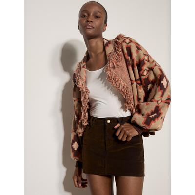 Minirock APRICOT "Skort aus Samt-Denim", Damen, Gr. S, braun, Denim, , Modisch, normal, Röcke Minirock, mit Taschen