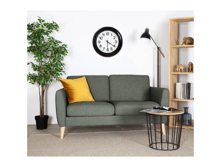 Canapé Kustavi 2 places Gris/Gris Tissu structuré 160 x 80 x 86cm Scandi