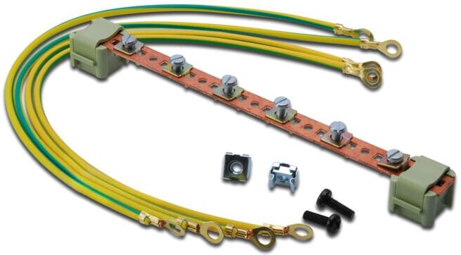 DIGITUS Barre d’égalisation de potentiel DN-19 EARTH 220 mm 6 points de connexion (DN-19 EARTH)