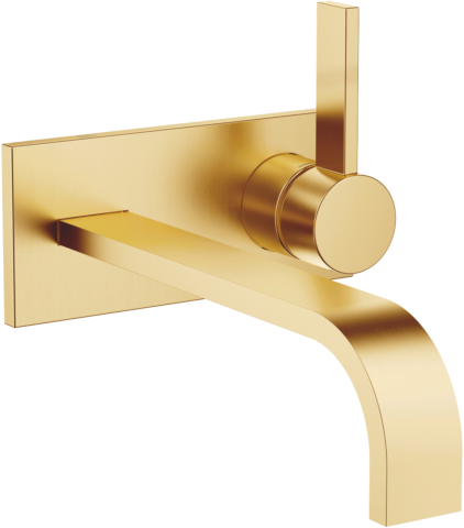 Dornbracht Mem Fertigmontageset 36865782-28 für Waschtisch-Wand-Einhandmischer, ohne Ablaufgarnitur, messing gebürstet