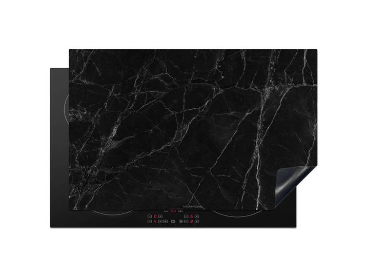 HERDABDECKPLATTE Schwarz - Marmor Abdeckung Ceranfeld 81.2x52 cm