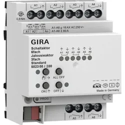 Gira Schaltaktor 6-fach, Jalousieaktor 3-fach, 16 A, 502300
