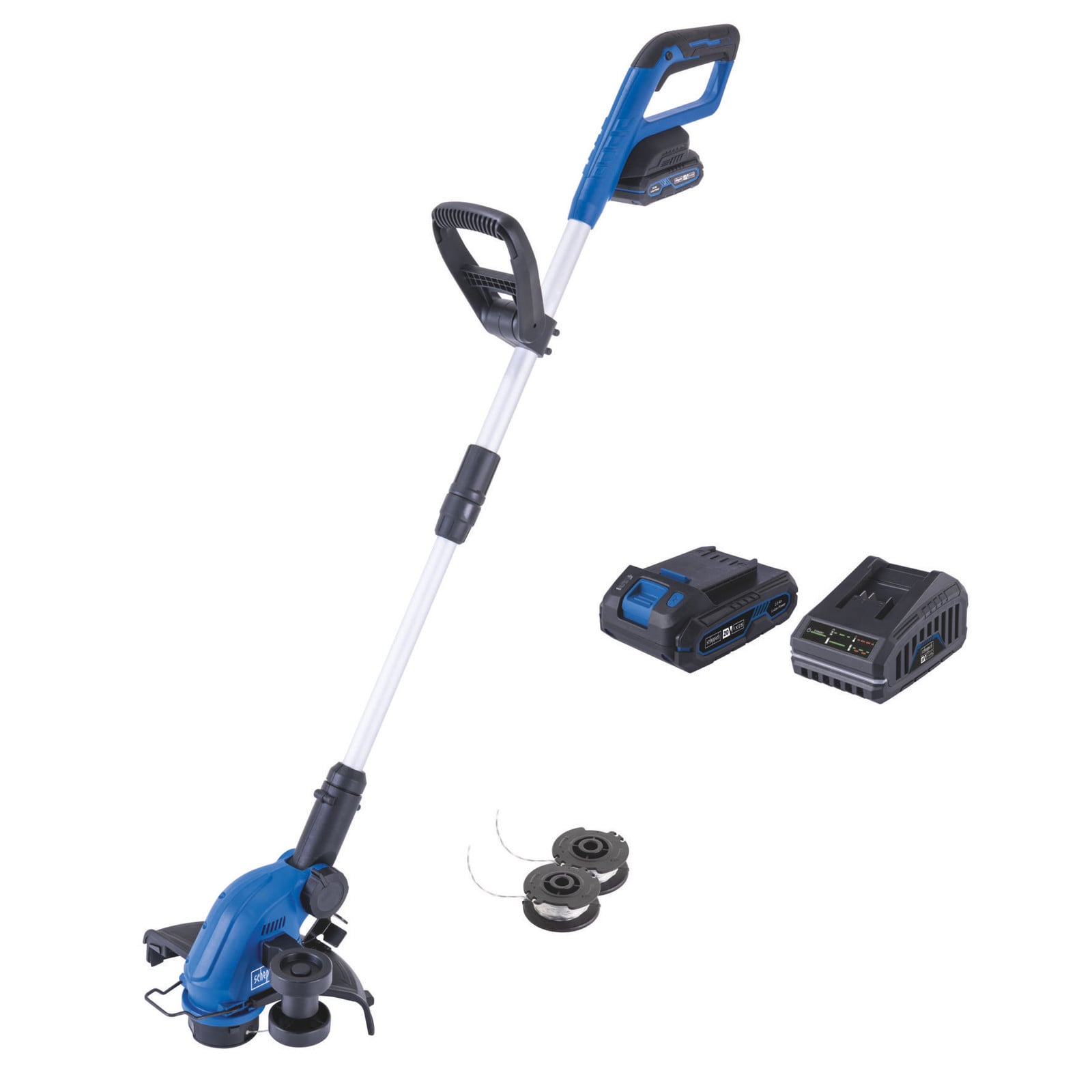 Scheppach 2-in-1 snoerloze trimmer C-LT300-X met 2Ah accu en oplader