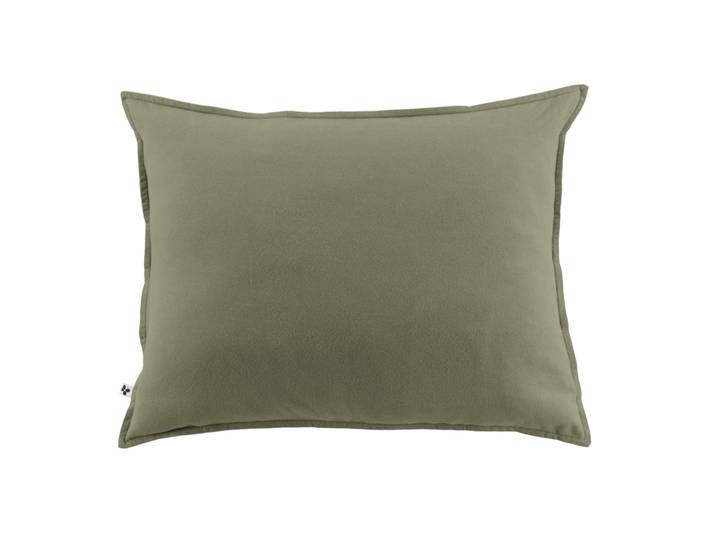 Taie d'oreiller flanelle kaki 50x70 cm