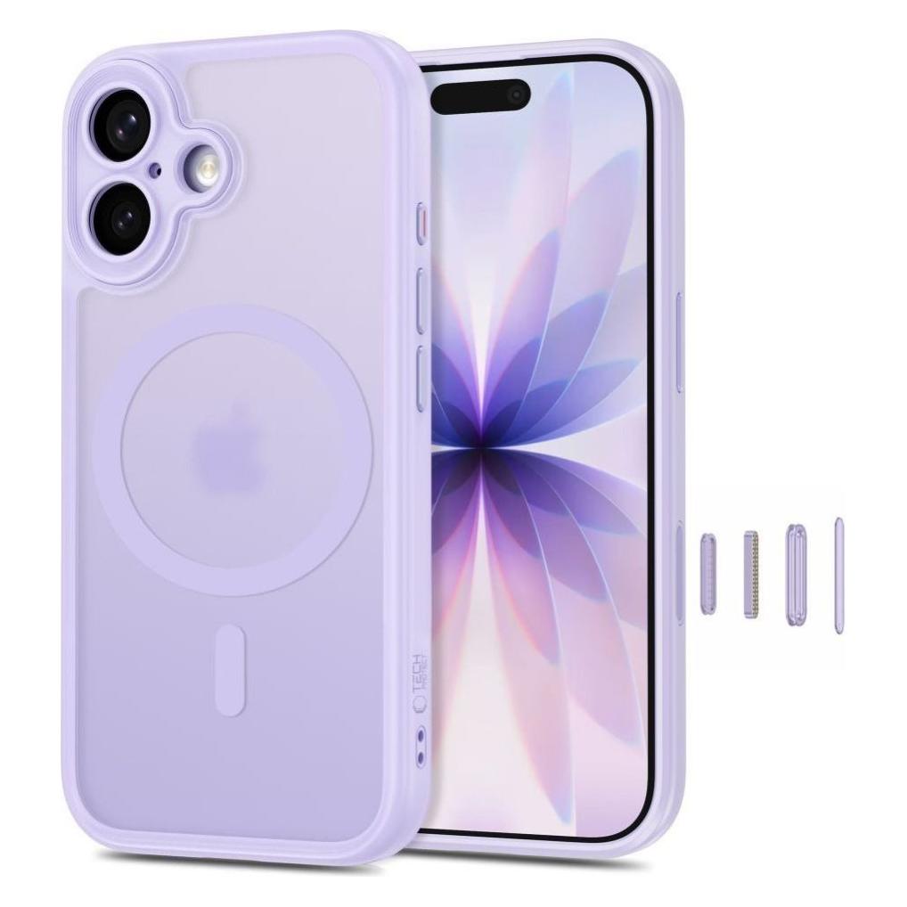 Tech-Protect MagPeak MagSafe CC-Hülle mit Rückseite für das iPhone 17 - Matt-Lila (Apple iPhone 17) (77945292)