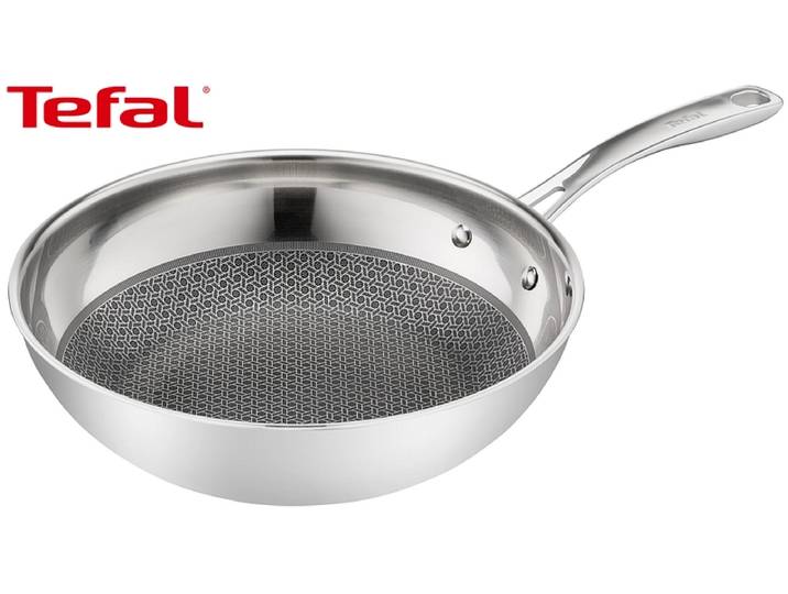 TEFAL Wok ETERNAL MESH Ø28cm polypropylen silber