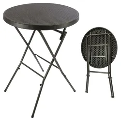VCM Klapptisch   Stehtisch   Partytisch   Gartentisch klappbar   Bistrotisch   Bartisch 110 cm rund Ø 80 cm