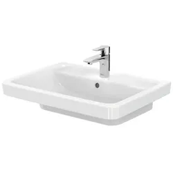 TOTO CF Waschtisch, 1 Hahnloch, mit Überlauf, 654x483mm, Cefiontect, kombinierbar mit CF Halbsäule, LW136Y