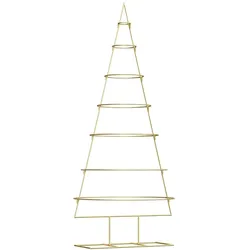 vidaXL Metall Weihnachtsbaum Gold 180 cm Pulverbeschichteter Stahl