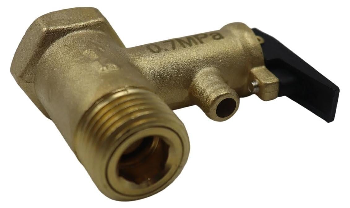 Dripio Veiligheidsventiel van messing, 1/2 inch, 0,7 MPa, voor boilers en verwarmingsinstallaties