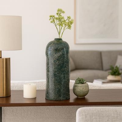 Sagebrook Home Decorative Vase - Green Ceramic Modern Glazed