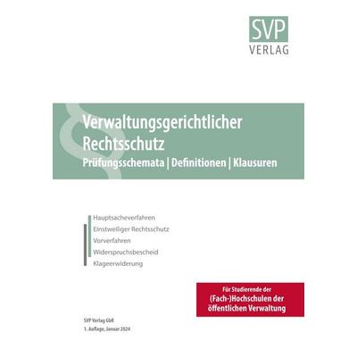 Verwaltungsgerichtlicher Rechtsschutz, Taschenbuch von , BoD - Books on Demand, 978-3-9825934-4-9