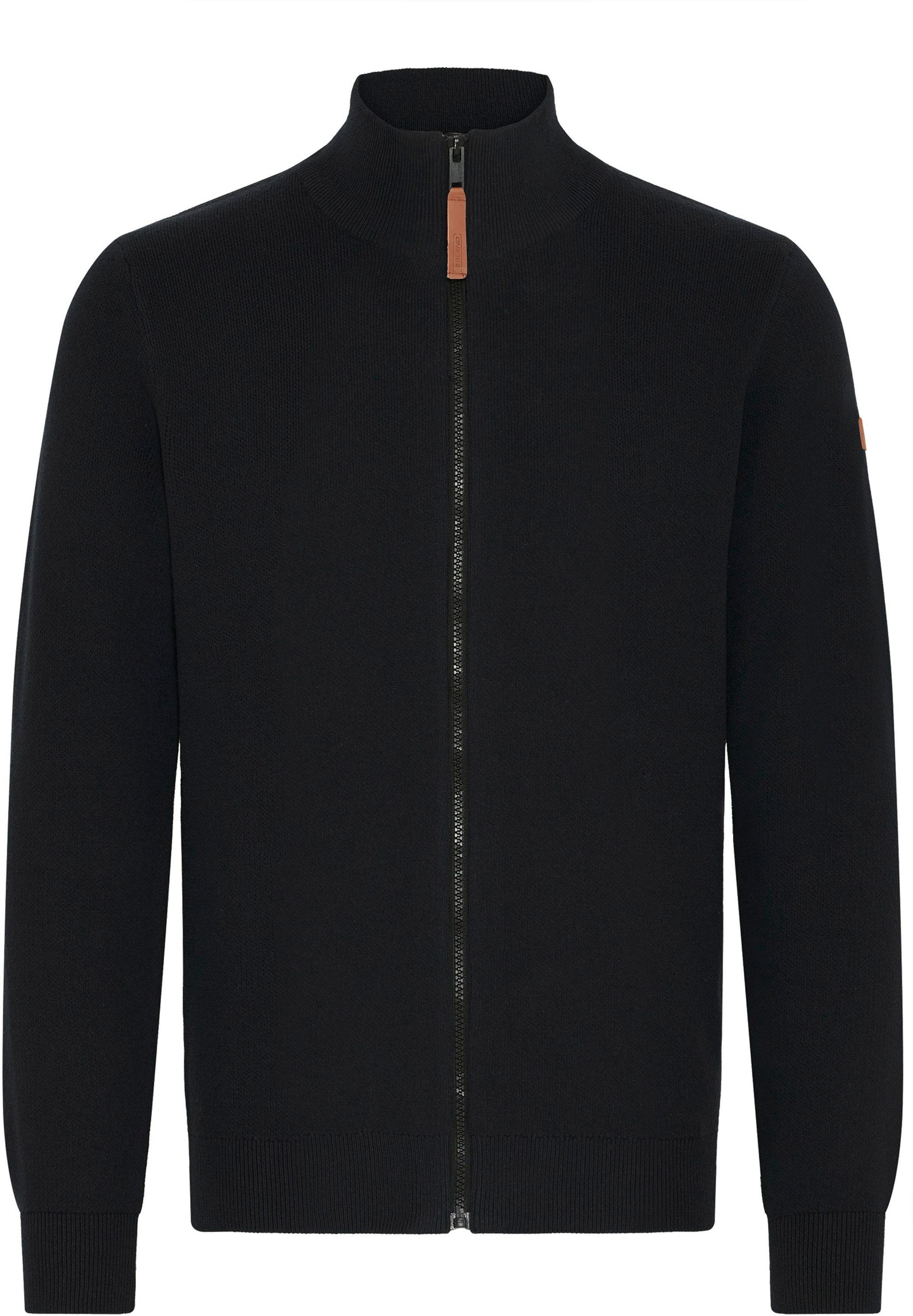 Strickjacke BLEND "Strickjacke BHFindus", Herren, Gr. M, schwarz, Obermaterial: 70% Baumwolle CO recyc.. 30% Polyester Pol. recyc.., Strickjacken Strickjacke