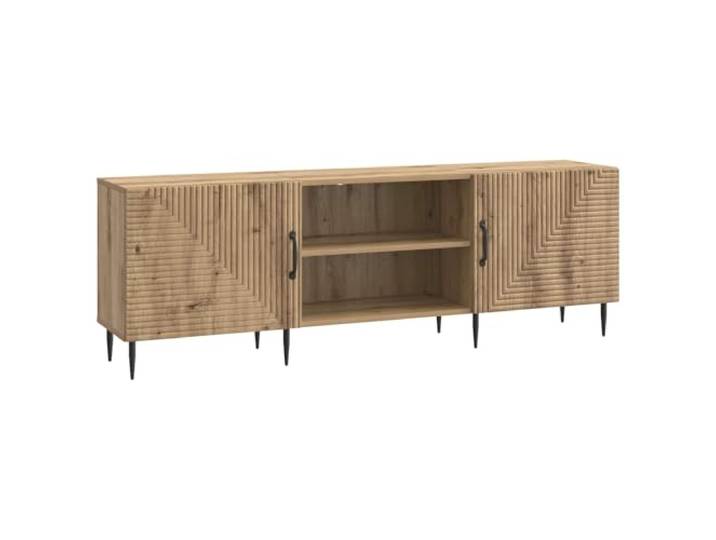 LKJephalotrope TV Lowboard Artisan-Eiche 150x31x50cm TV-Schrank Modernes Sideboard im Vintage-Look für Wohnzimmer und Schlafzimmer mit stabilen Metallbeinen und viel Stauraum.
