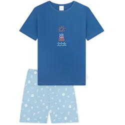 Schiesser Kurzer Kinder-Pyjama - Mädchen - Gr. 104 - dunkelblau