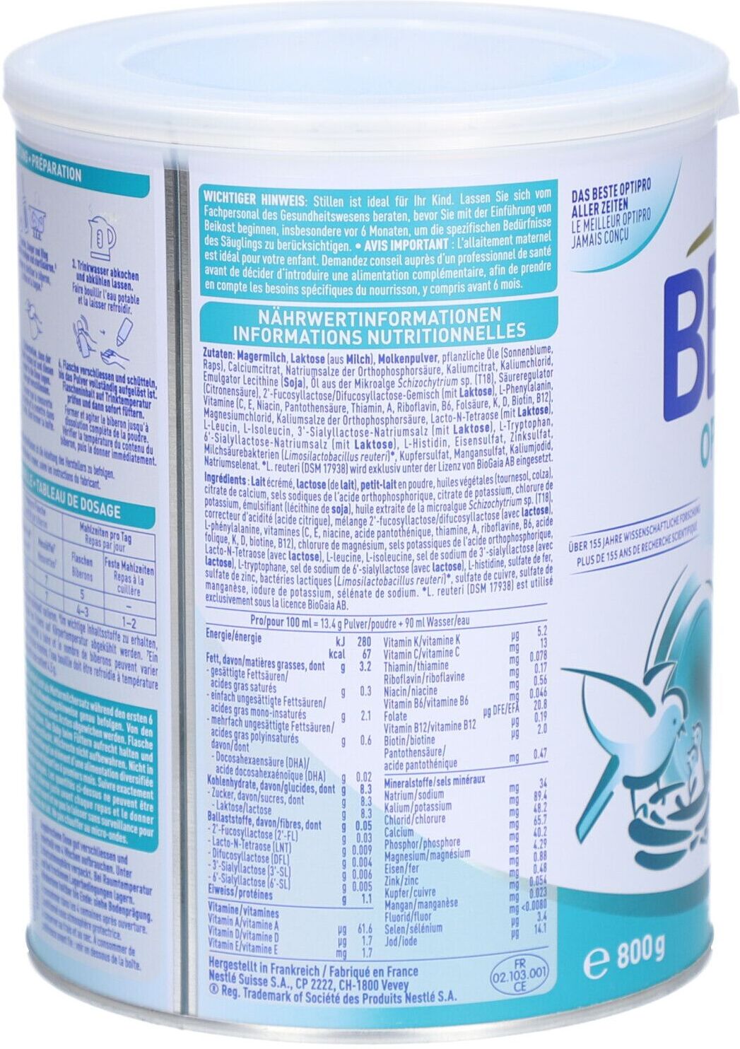 Nestlé Beba Beba Optipro 2 Ds 800 g Pulver