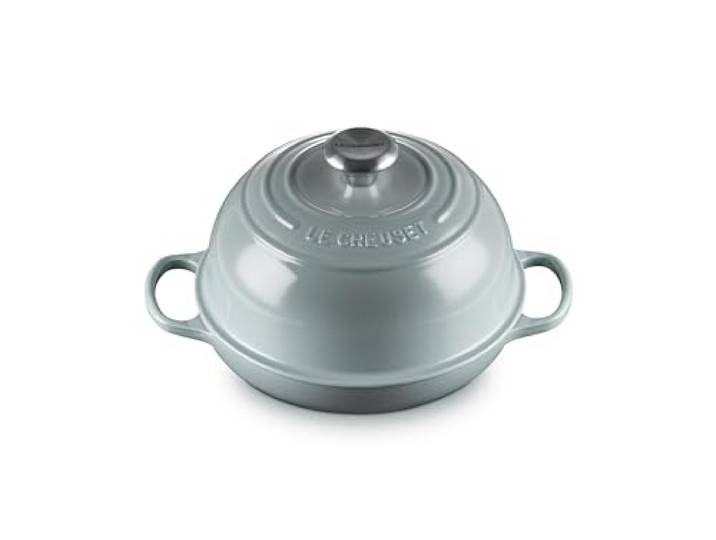 Le Creuset Signature Brot Bräter aus Gusseisen, 24 cm, Sea Salt