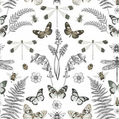 RoomMates Hidden Treasures White Peel and Stick Wallpaper