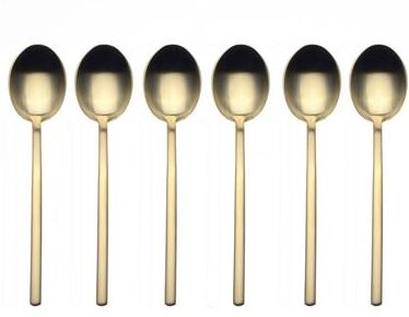 Mepra 6-piece Stainless Steel Due Ice Oro Coffee Spoon Set