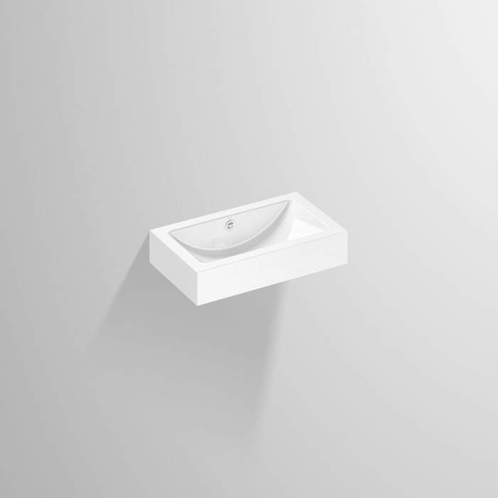 Alape PR585 Waschtisch 4200000000 585 x 347 mm, weiß, ohne Hahnloch, mit Überlauf