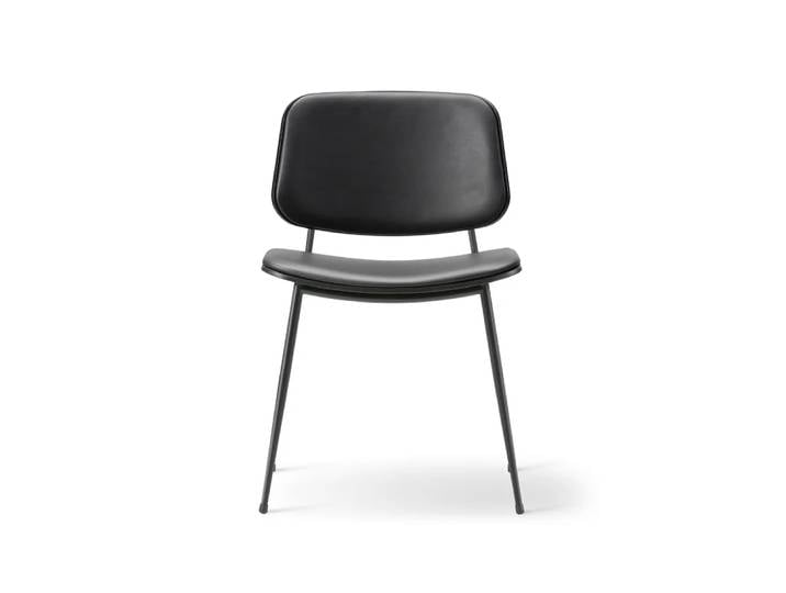 Fredericia Furniture Søborg 3062 chaise en métal entièrement rembourrée Cuir omni 301 noir-noir