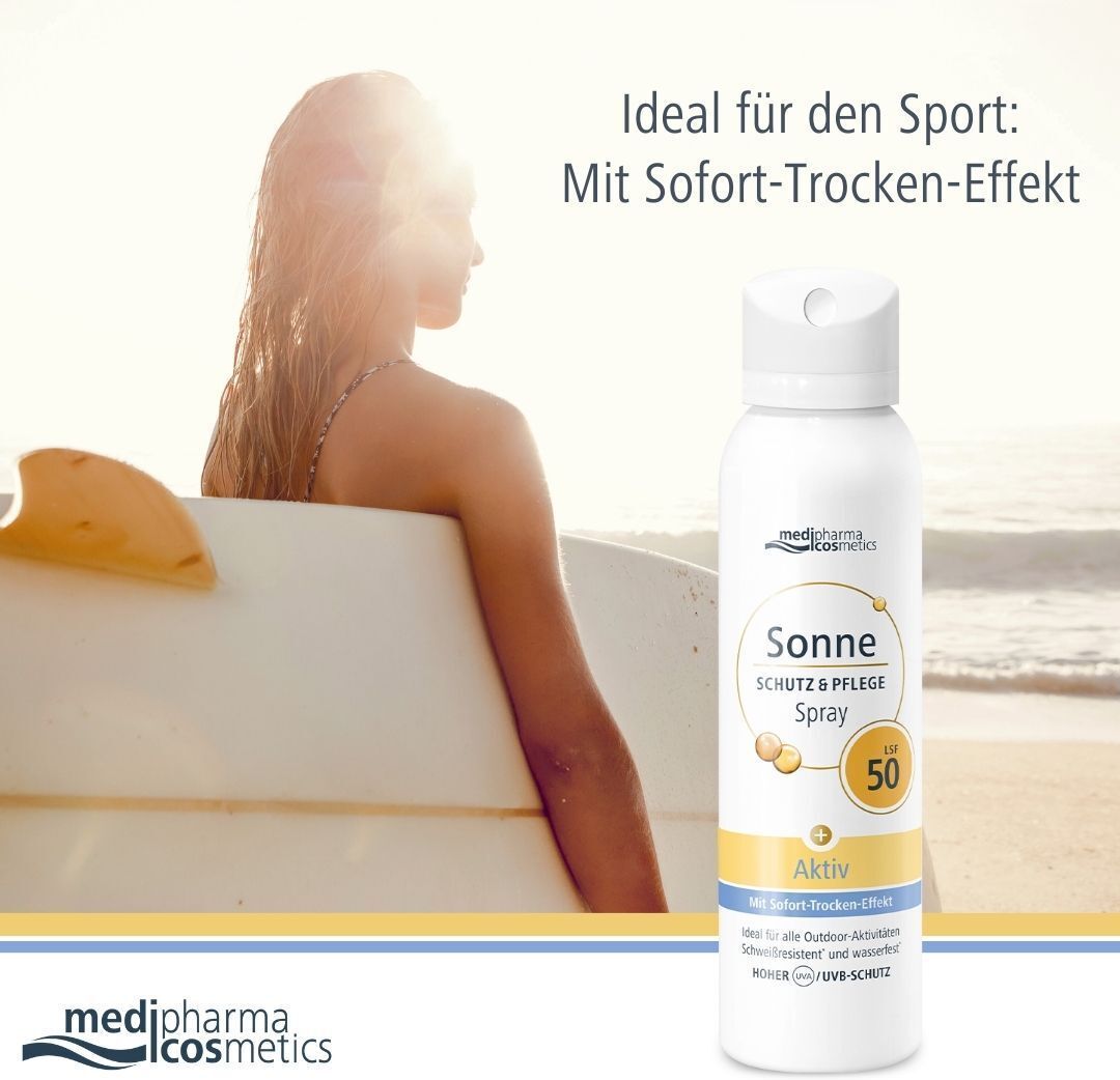 medipharma cosmetics Sonne Schutz & Pflege Aktiv Aerosol-Spray LSF 50 2x 2x150 ml Spray