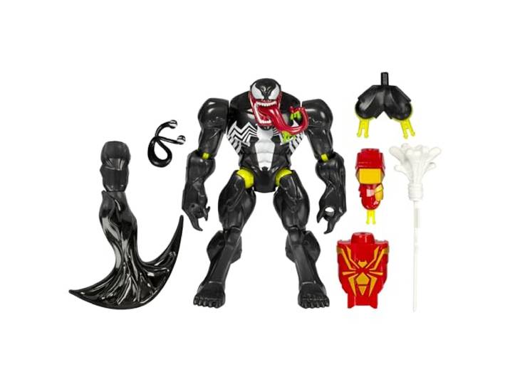 MixMashers Marvel Venom, aanpasbare Deluxe Spider-Man Mix-and-Match-actiefiguur en accessoires