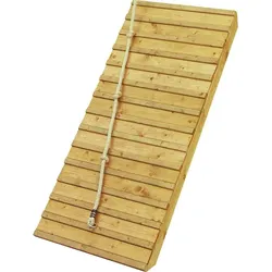 Karibu Holzrampe mit Klettertau-naturbelassen