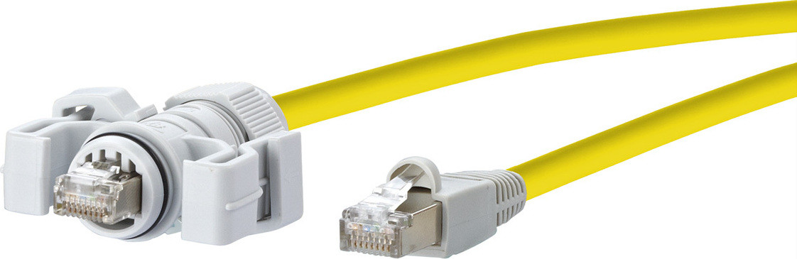 Metz Connect E-DAT Industriele Patchkabel V6, IP67, RJ45, 10 meter