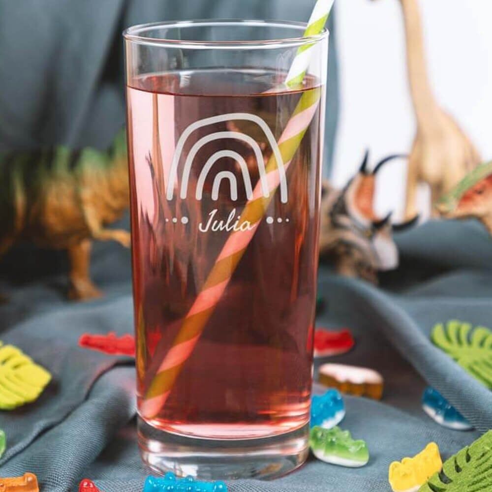 Ocadeau Verre sirop gravé - Arc en Ciel