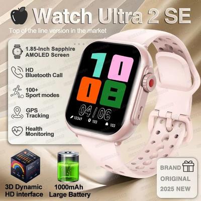 Uplift Picks UltraSync AMOLED Smart Watch GPS Bluetooth Call Waterproof Fitness Watch pink 1000 Mah Battery 60 Days