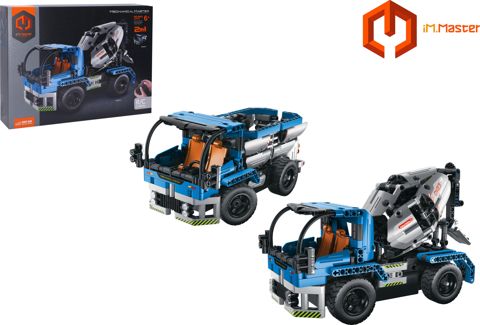 Wiky Im.master Bouwpakket Vrachtwagen en Betonmixer 2in1 Rc 26cm