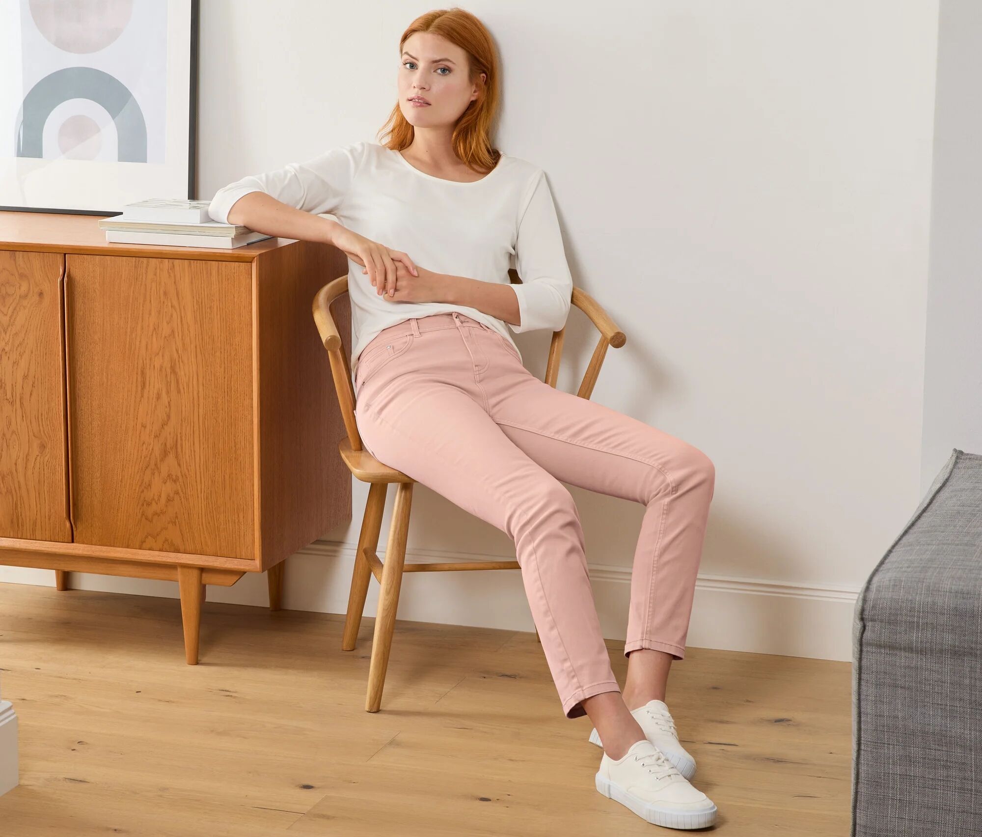 Tchibo - Slimfit-Jeans - Damen - Gr. 42 - rosé