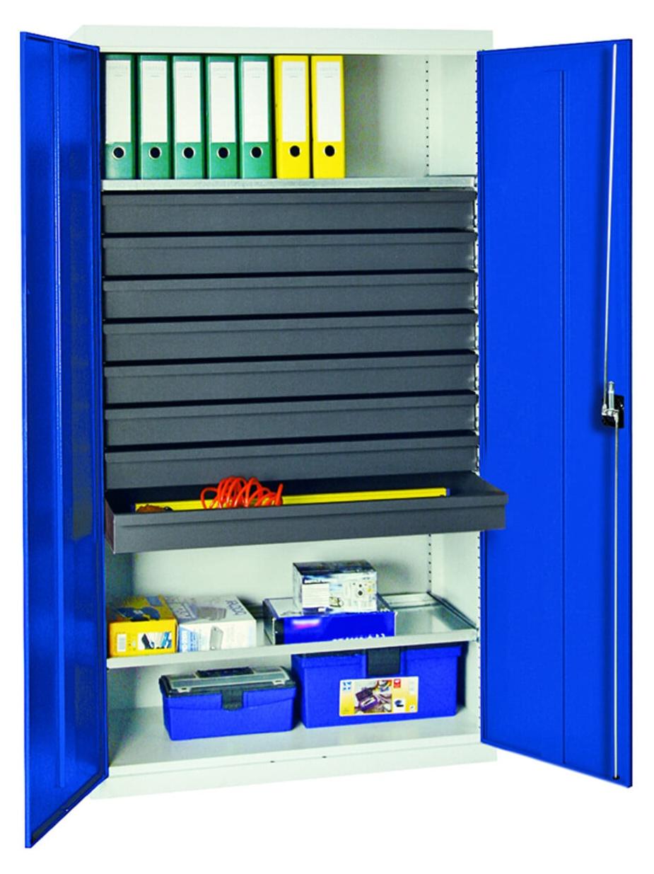 Stumpf Sortsystem Modul-Vario 120, graualu-struktur Innenbehälter, 120 Liter, Trethebel